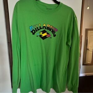 Billabong Green Long Sleeve with Multicolor Logo